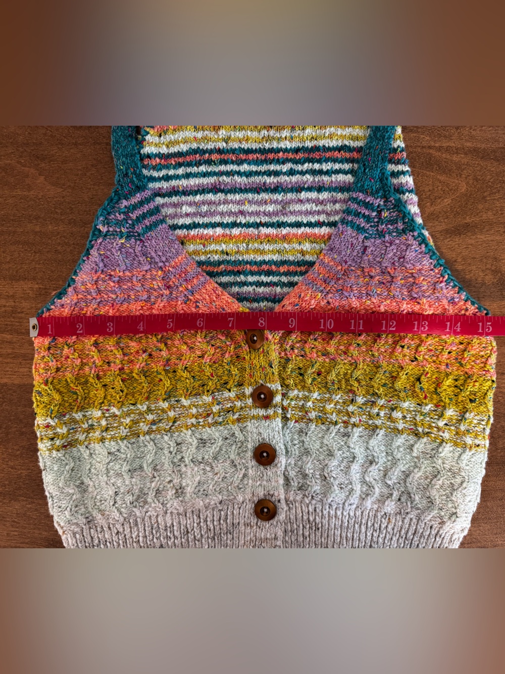 Pilcro Anthropologie Salomon Swank Tank Sweater Vest Top Rainbow Crochet - Picture 11 of 11